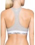 Calvin Klein Unlined Bralette 0000F3785E-020  με φαρδύ λάστιχο και αθλητική πλάτη ΓΚΡΙ